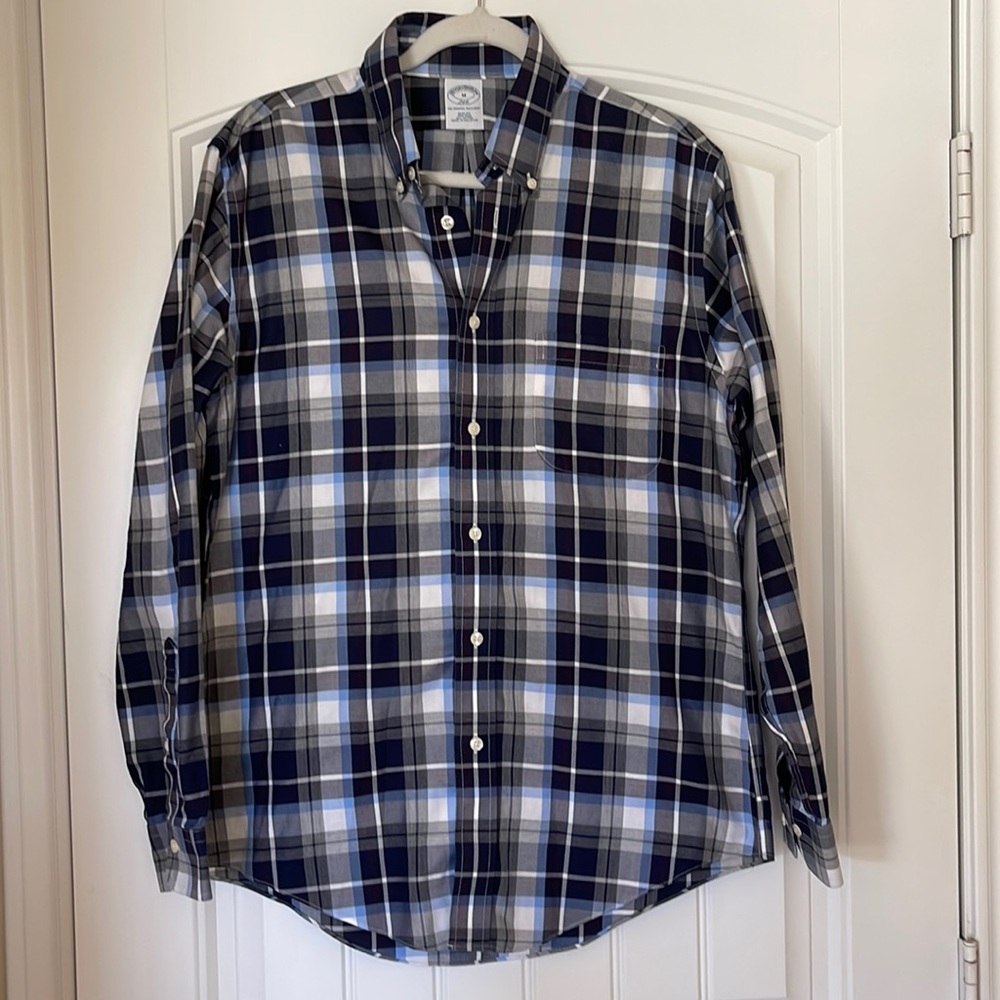 Brooks Brothers Blue Plaid Button Down